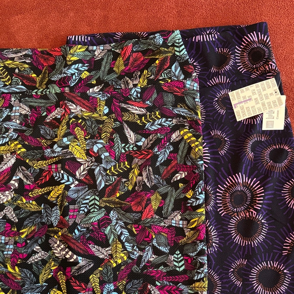 Two LuLaRoe Skirts Size L